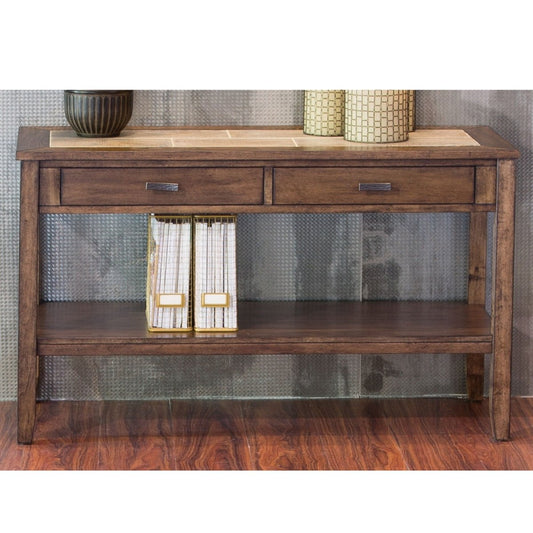 Mesa Valley - Sofa Table - Dark Brown Sofa Tables by Liberty Furniture - Walls Furniture & Mattress
