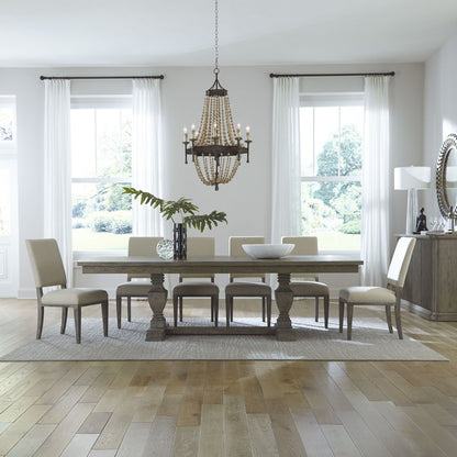 Westfield - 7 Piece Trestle Table Set - Light Brown 7 Piece Dining Room Sets by Liberty Furniture - Walls Furniture & Mattress