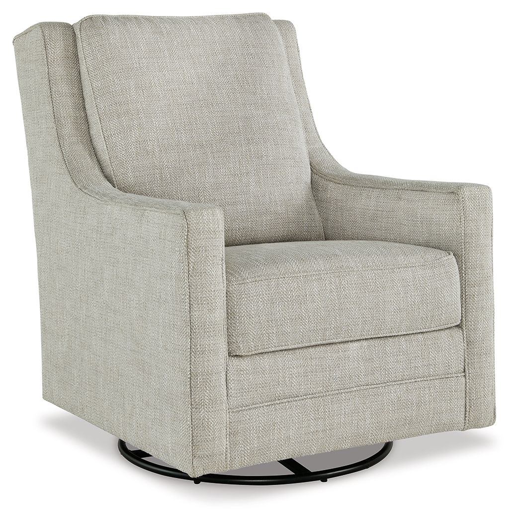 Kambria - Swivel Glider Accent Chair - Fog Swivel Glider Chairs by Signature Design by Ashley® - Walls Furniture & Mattress
