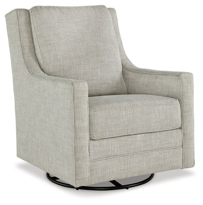 Kambria - Swivel Glider Accent Chair - Fog Swivel Glider Chairs by Signature Design by Ashley® - Walls Furniture & Mattress