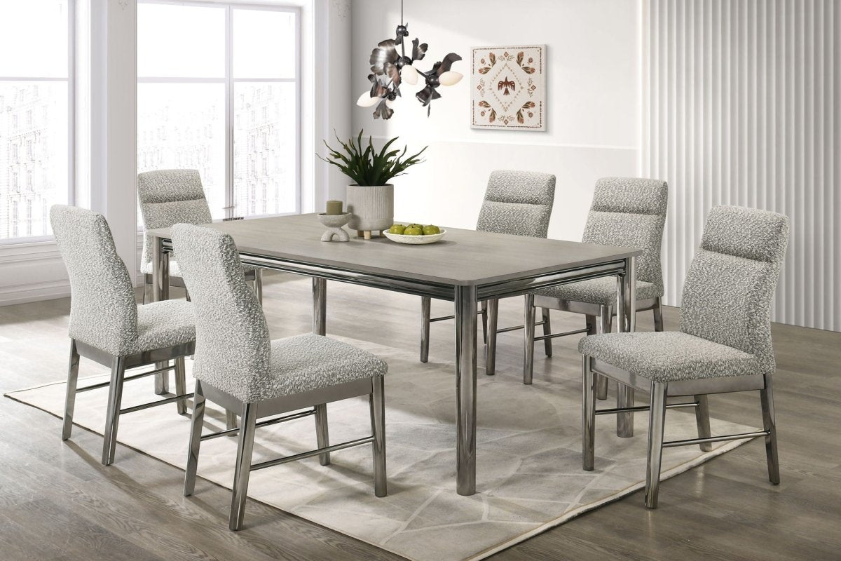 Lennox - Upholstered Side Chair (Set of 2) - Gray Chair Sets by New Classic - Walls Furniture & Mattress