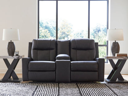 Mackmenville - Double Reclining Loveseat With Console Reclining Loveseats by Benchcraft® - Walls Furniture & Mattress