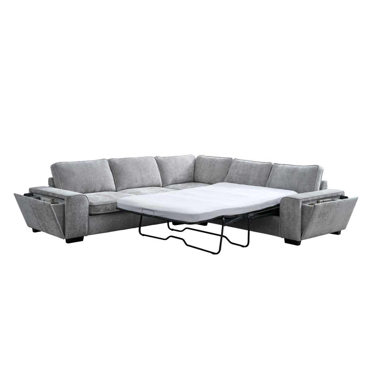 Dayne - 3 Piece Sleeper Sectional - Gray Sleeper Sectionals by New Classic - Walls Furniture & Mattress