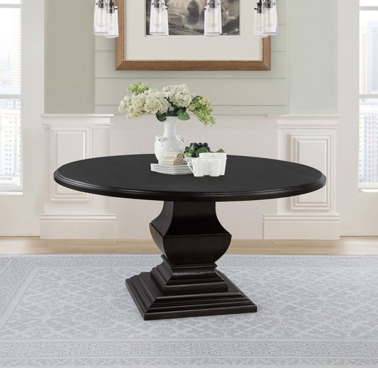 Twyla - 60" Round Wood Dining Room Table - Dark Cocoa Dining Tables by Coaster Fine Furniture - Walls Furniture & Mattress