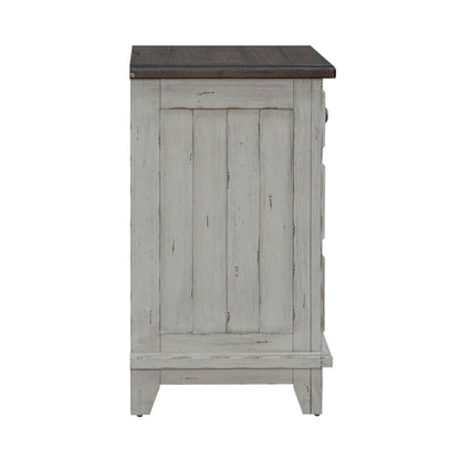 River Place - 3 Drawer Nightstand With Charging Station - White