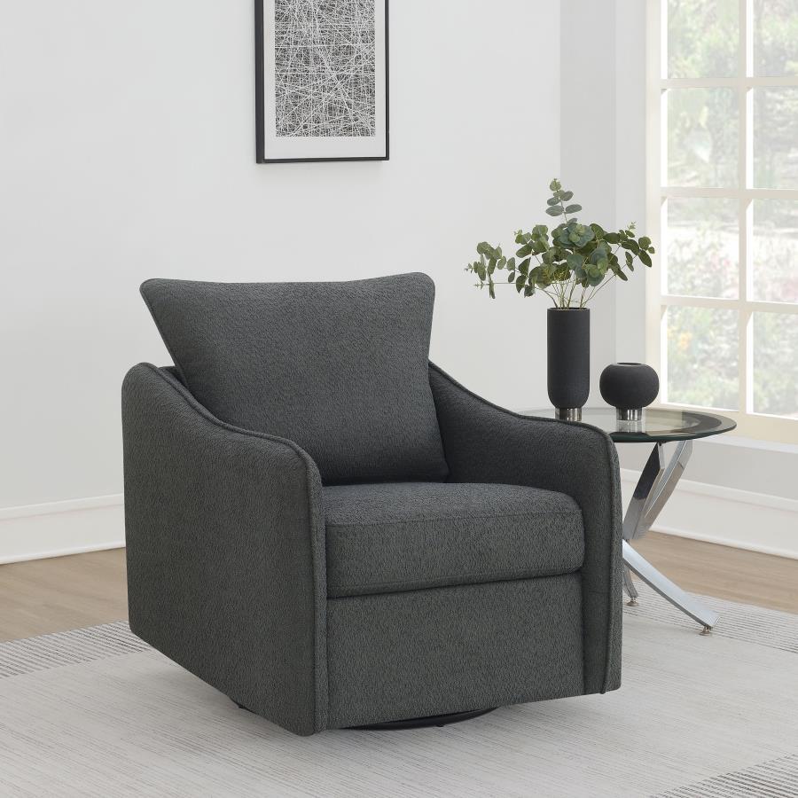 Madia - Upholstered Sloped Arm Swivel Glider Chair Swivel Glider Chairs by Coaster Fine Furniture - Walls Furniture & Mattress