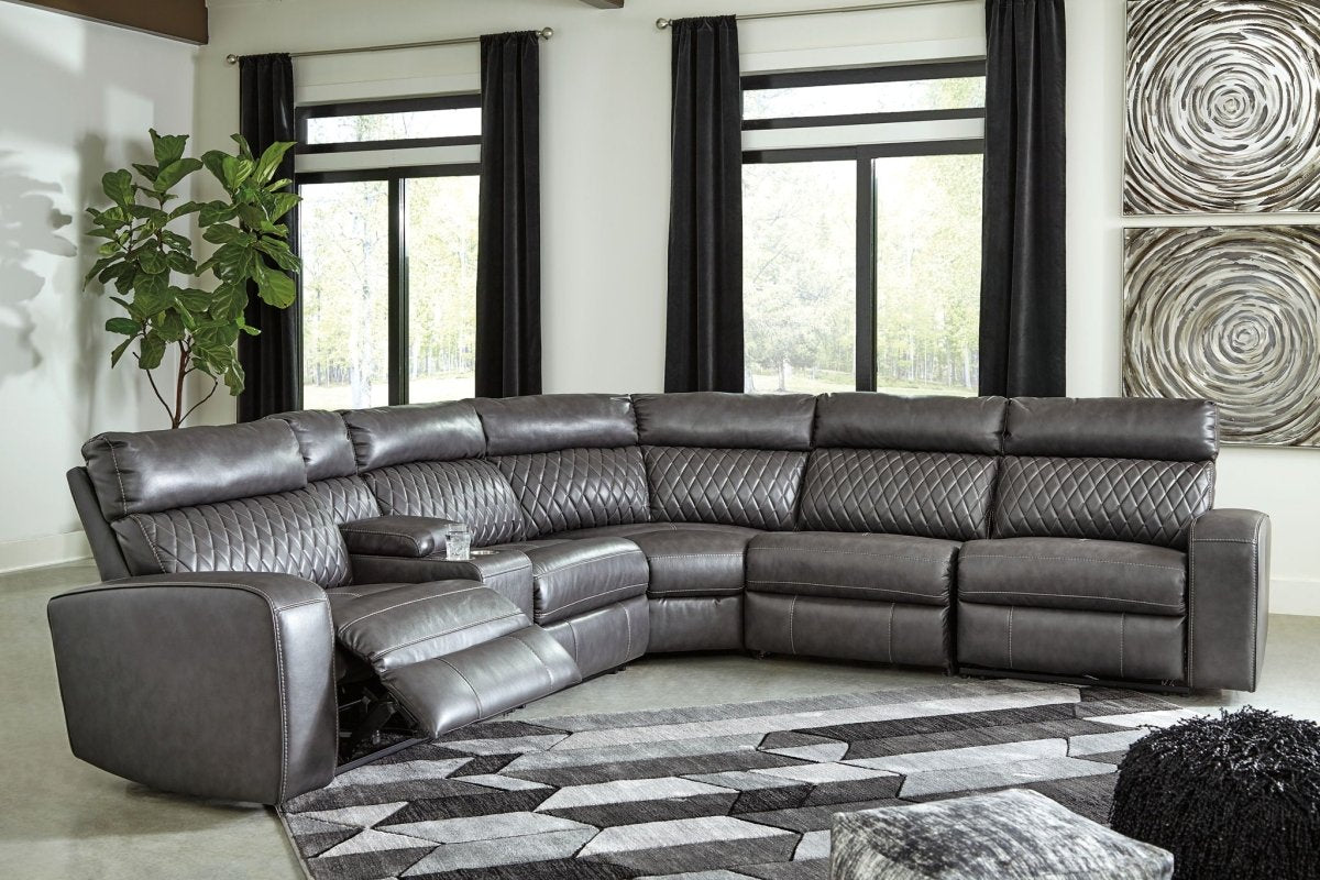 Samperstone - Power Reclining Sectional Reclining Sectionals by Signature Design by Ashley® - Walls Furniture & Mattress