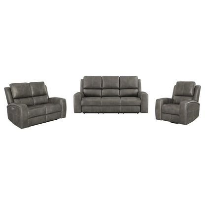 Brickston - Triple Power Reclining Sofa Set Reclining Sofas & Loveseats by Coaster Fine Furniture - Walls Furniture & Mattress