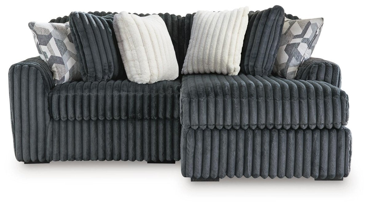 Midnight - Madness - Sectional Stationary Sectionals by Signature Design by Ashley® - Walls Furniture & Mattress