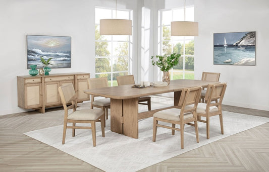 Kailani - Rectangular Wood Dining Table Set 7 Piece Dining Room Sets by Coaster Fine Furniture - Walls Furniture & Mattress