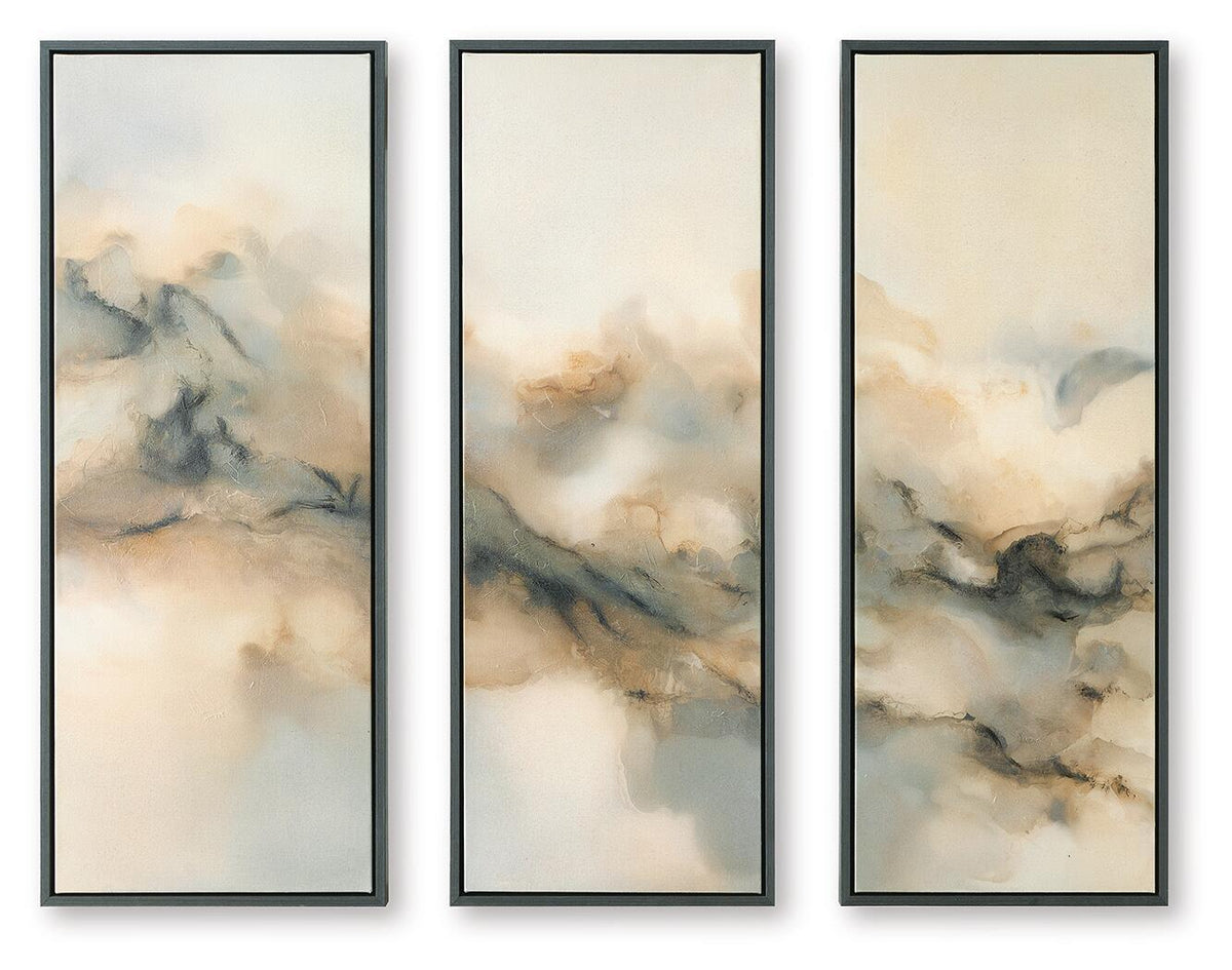 Larrondale - Wall Art Set (Set of 3) - Black / Gray / Brown Canvas Art Sets by Signature Design by Ashley® - Walls Furniture & Mattress