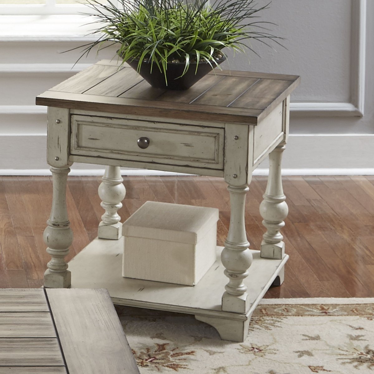 Morgan Creek - End Table - White End Tables by Liberty Furniture - Walls Furniture & Mattress