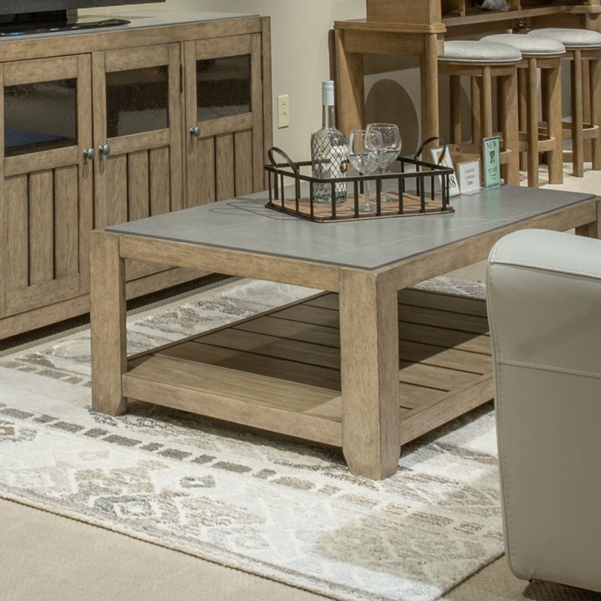Millstone - Cocktail Table - Light Brown Cocktail Tables by Liberty Furniture - Walls Furniture & Mattress