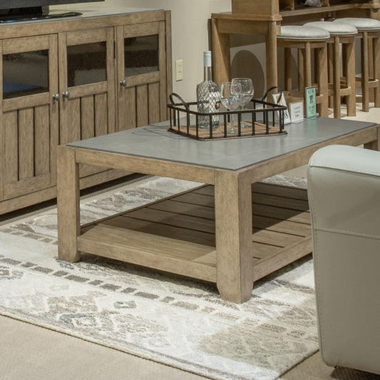Millstone - Cocktail Table - Light Brown Cocktail Tables by Liberty Furniture - Walls Furniture & Mattress