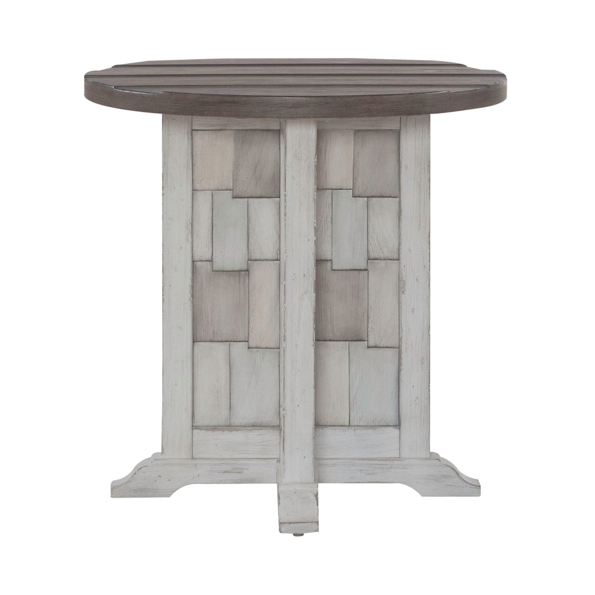 River Place - Round Chairside Table - White Chair Side Tables by Liberty Furniture - Walls Furniture & Mattress