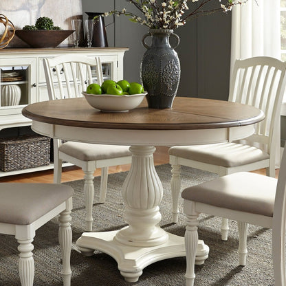 Cumberland Creek - Pedestal Table Set - White Dining Tables by Liberty Furniture - Walls Furniture & Mattress