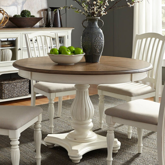 Cumberland Creek - Pedestal Table Set - White Dining Tables by Liberty Furniture - Walls Furniture & Mattress