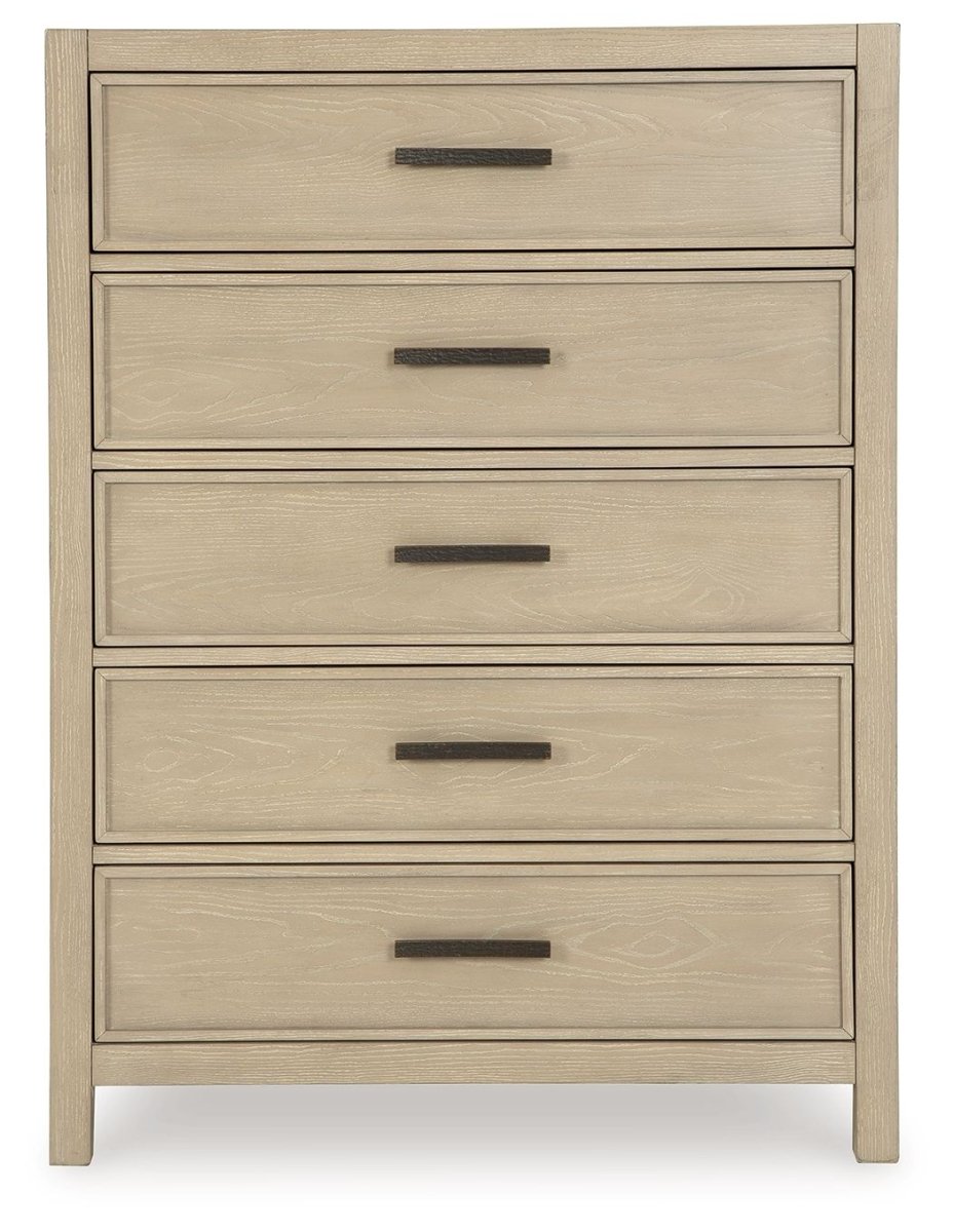 Calmoro - Five Drawer Chest - Gray Accent Chests by Ashley® - Walls Furniture & Mattress