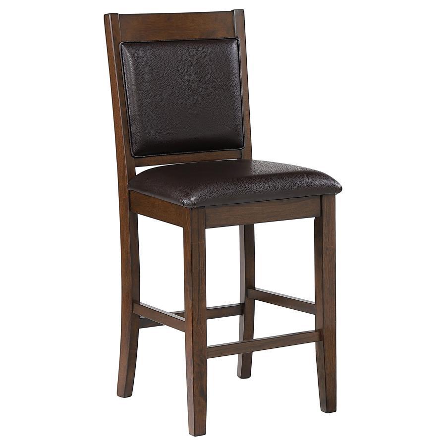 Dewey - Upholstered Counter Chair (Set of 2) - Walnut Stool Sets by CoasterEssence - Walls Furniture & Mattress