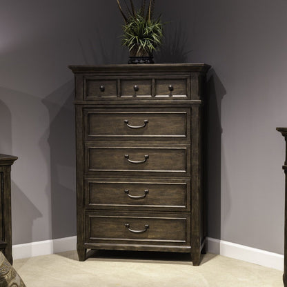 Paradise Valley - 5 Drawer Chest - Dark Brown Accent Chests by Liberty Furniture - Walls Furniture & Mattress