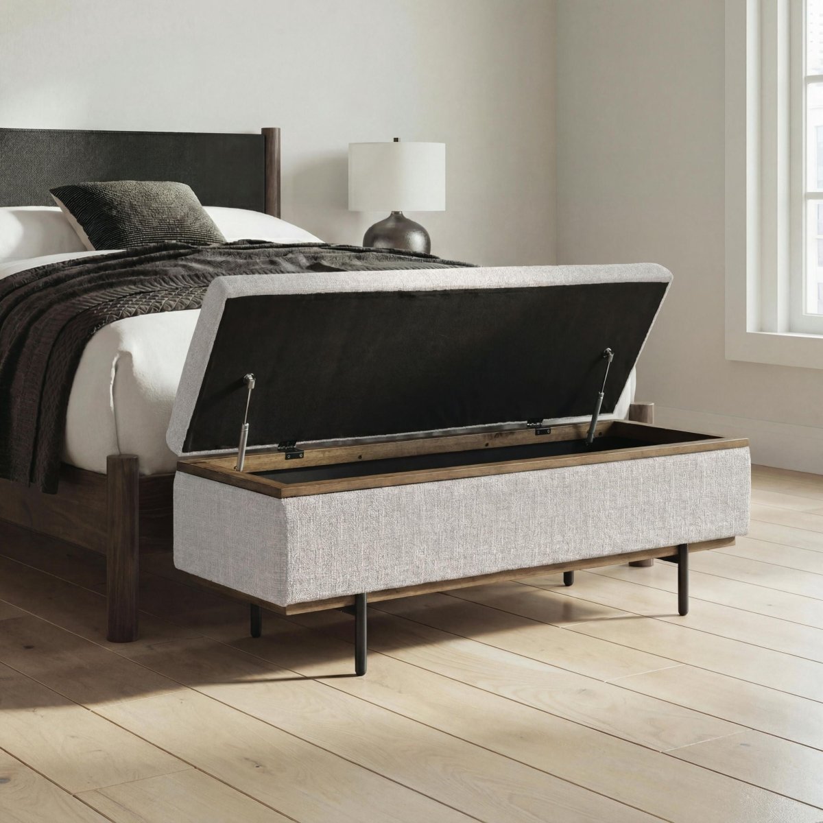 Dettaford Next-Gen Nuvella - Storage Bench - Stone Storage Benches by Signature Design by Ashley® - Walls Furniture & Mattress