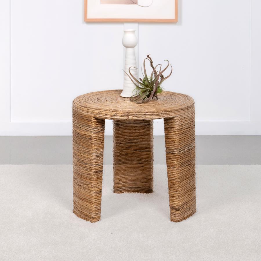 Artina - Woven Rattan Round Table End Tables by Coaster Fine Furniture - Walls Furniture & Mattress