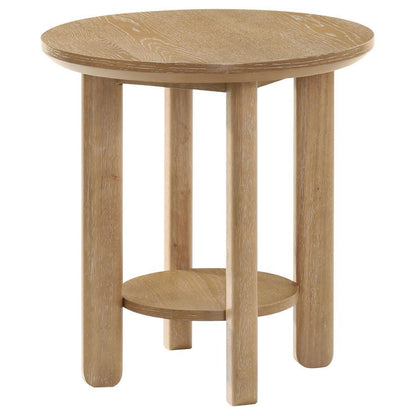 Ottowa - Round Wood Table With Shelf End Tables by Coaster Fine Furniture - Walls Furniture & Mattress
