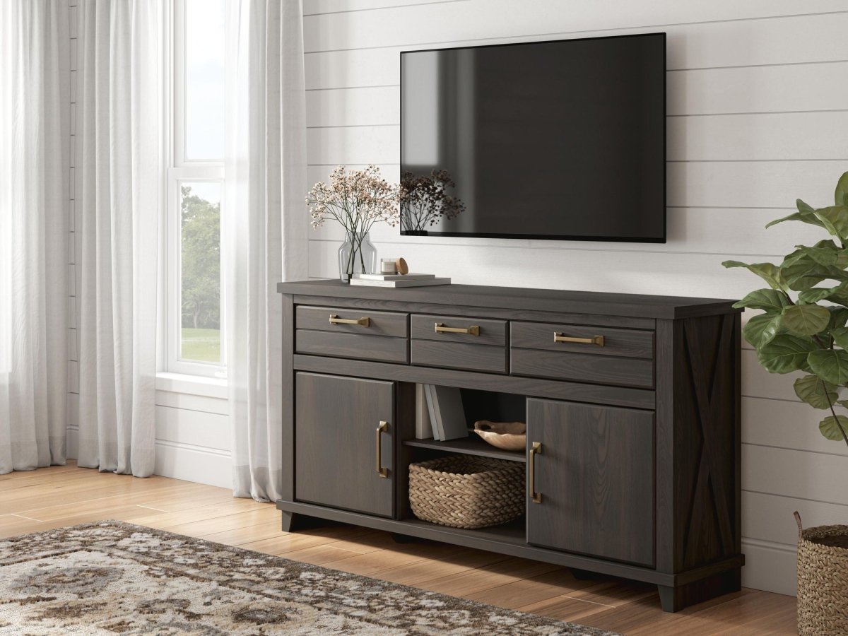 Brazen Valley - TV Stand With Fireplace Option TV Stands by Signature Design by Ashley® - Walls Furniture & Mattress