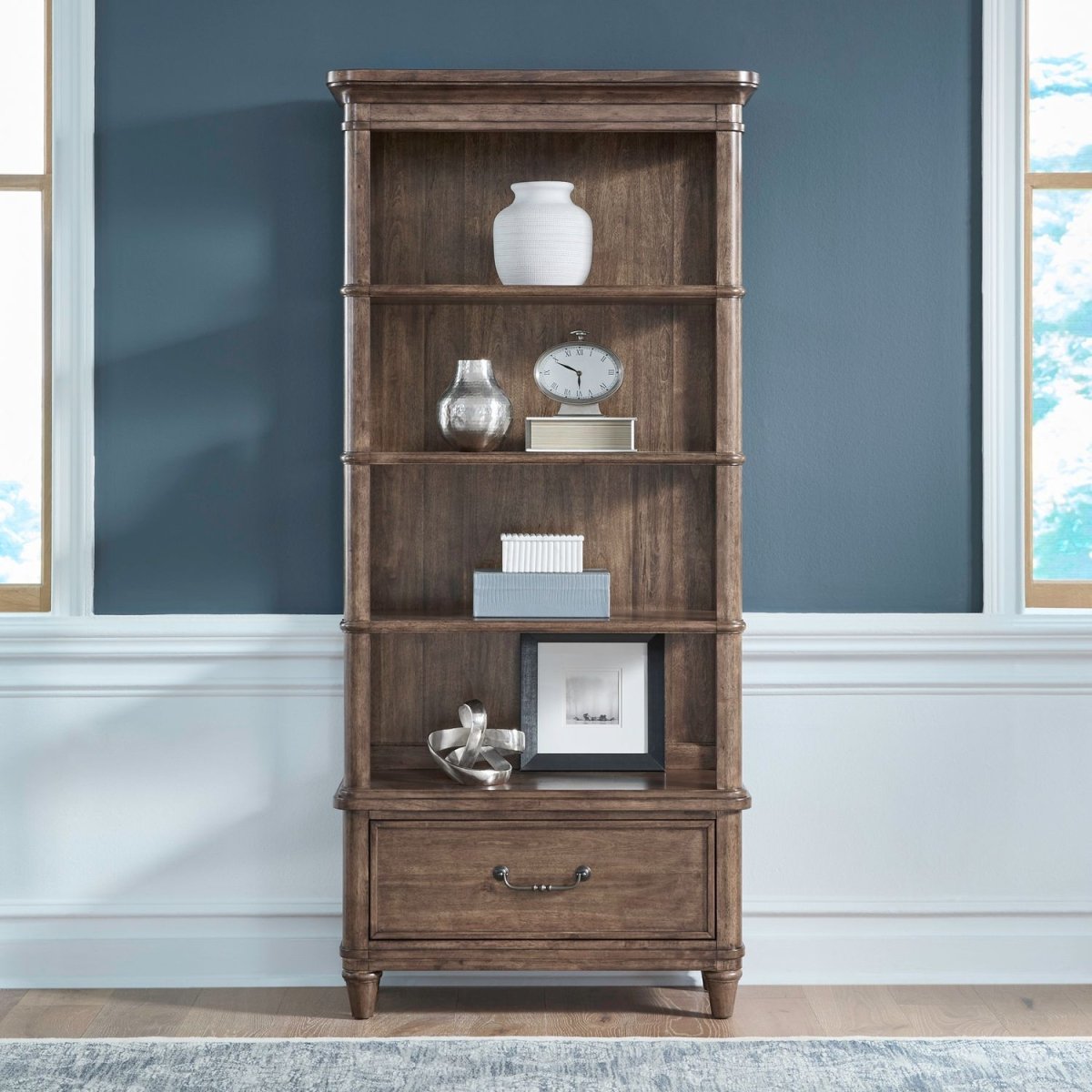 Harrison Heights - Bookcase - Sienna Standard Bookcases by Liberty Furniture - Walls Furniture & Mattress