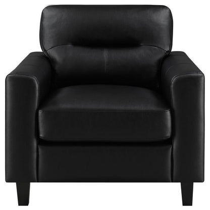 Scotland - Faux Leather Upholstered Track Arm Chair Arm Chairs by Coaster Fine Furniture - Walls Furniture & Mattress