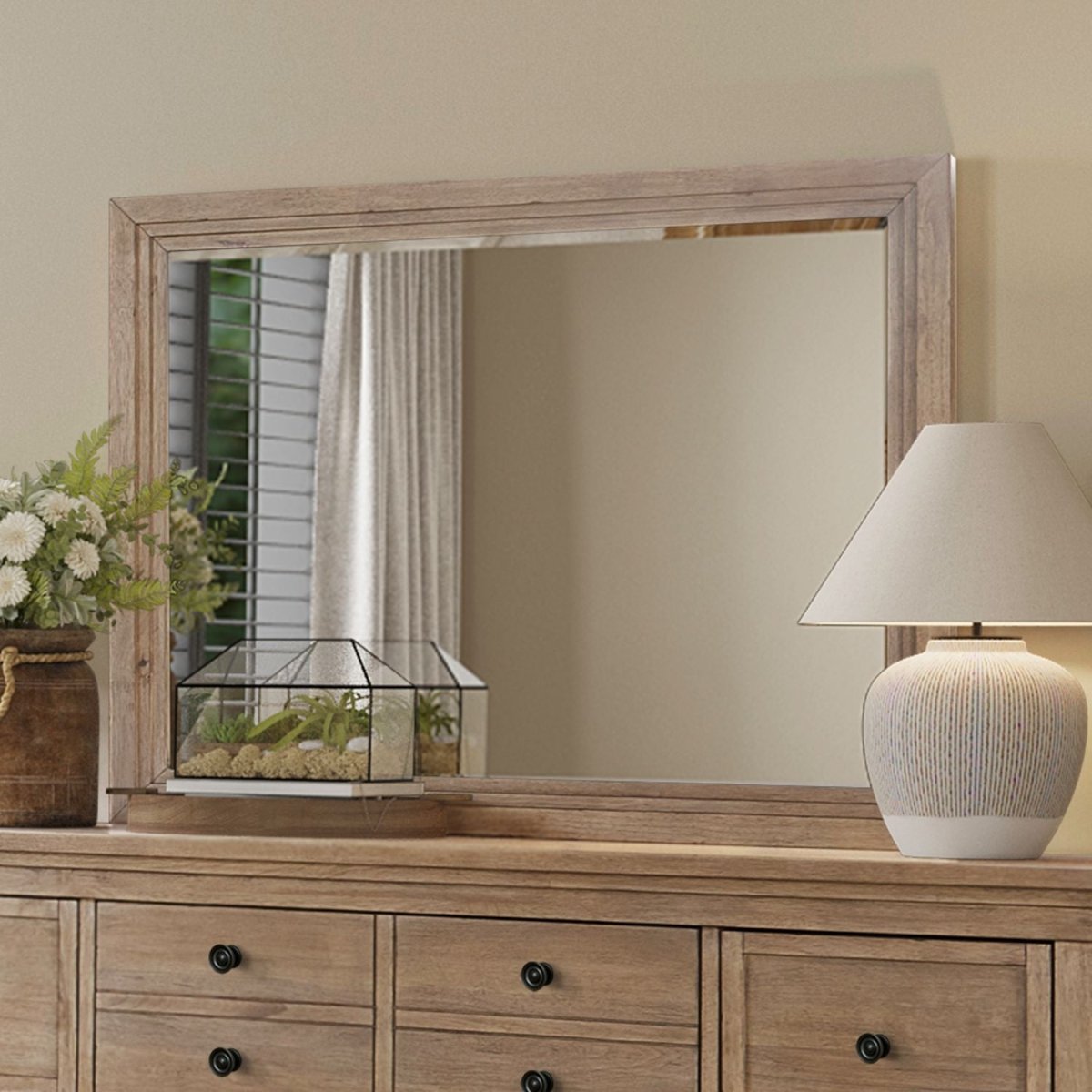 Haven Hills - Landscape Mirror - Camel Beige Mirrors by Liberty Furniture - Walls Furniture & Mattress