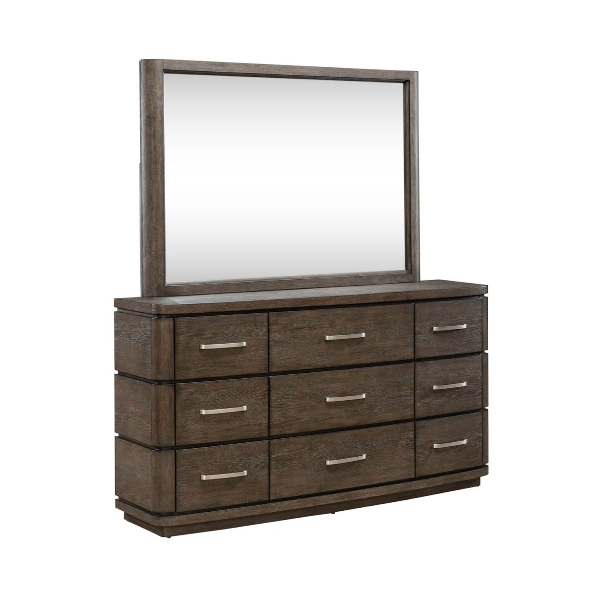 Cascade Falls - Dresser & Mirror - Satin Espresso Dresser & Mirror by Liberty Furniture - Walls Furniture & Mattress