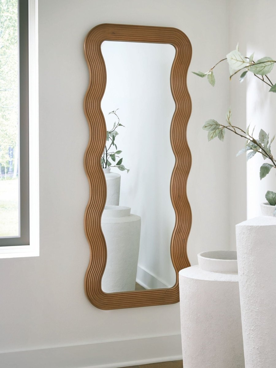 Ellisonville - Brown - Floor Mirror Floor Mirrors by Signature Design by Ashley® - Walls Furniture & Mattress