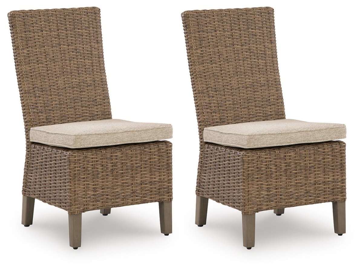Laguna Heights - Side Chair With Cushion (Set of 2) - Beige Chair Sets by Signature Design by Ashley® - Walls Furniture & Mattress