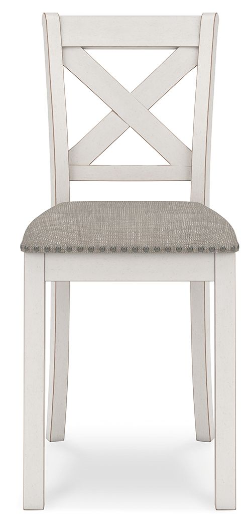 Robbinsdale - Upholstered Barstool (Set of 2) - Antique White Stool Sets by Signature Design by Ashley® - Walls Furniture & Mattress
