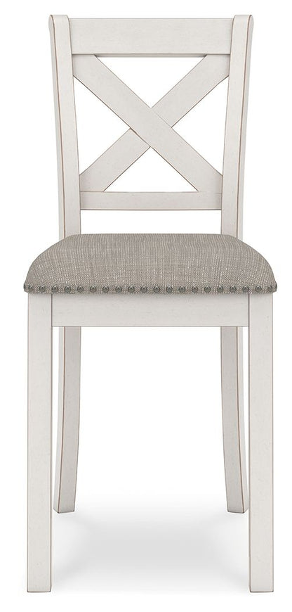 Robbinsdale - Upholstered Barstool (Set of 2) - Antique White Stool Sets by Signature Design by Ashley® - Walls Furniture & Mattress