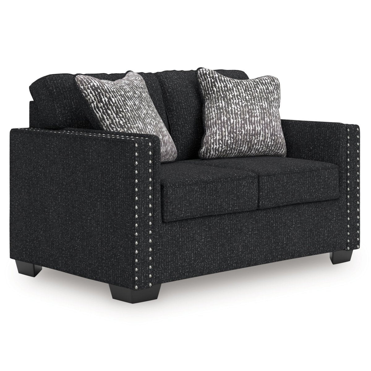 Jasmine Peaks - Loveseat - Coal Stationary Loveseats by Benchcraft® - Walls Furniture & Mattress