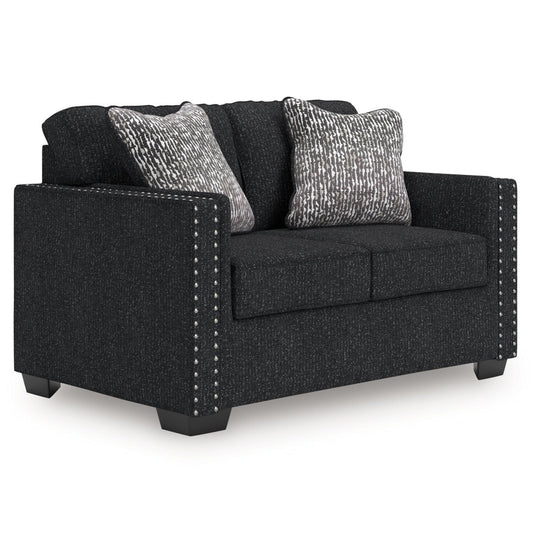 Jasmine Peaks - Loveseat - Coal Stationary Loveseats by Benchcraft® - Walls Furniture & Mattress