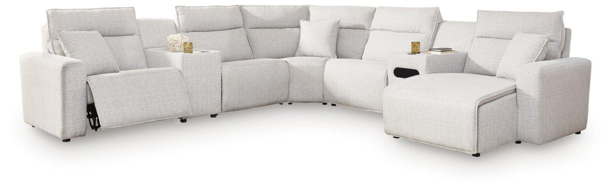 Modmax II - Reclining Sectional - Stone Reclining Sectionals by Signature Design by Ashley® - Walls Furniture & Mattress