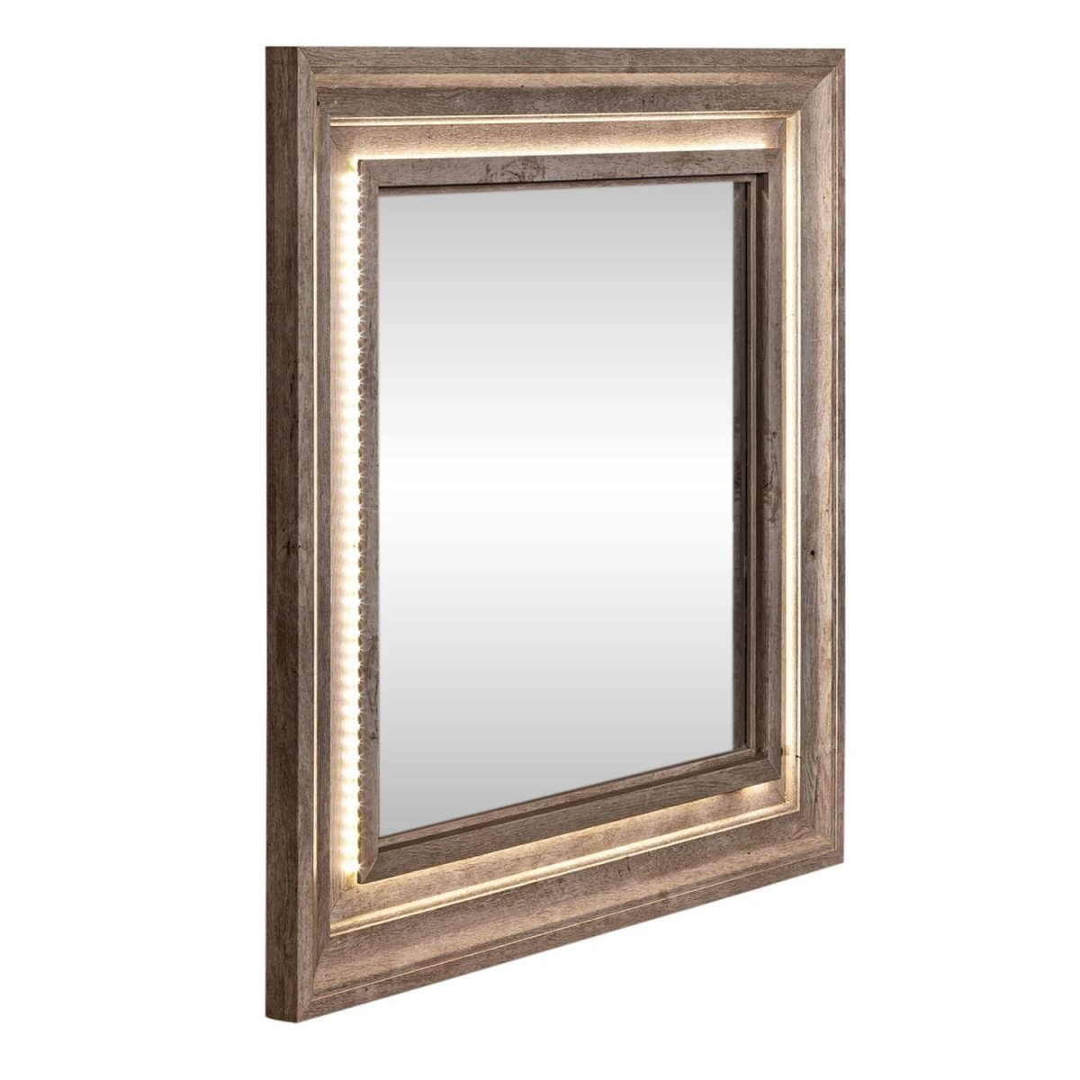Horizons - Lighted Mirror - Gray Mirrors by Liberty Furniture - Walls Furniture & Mattress