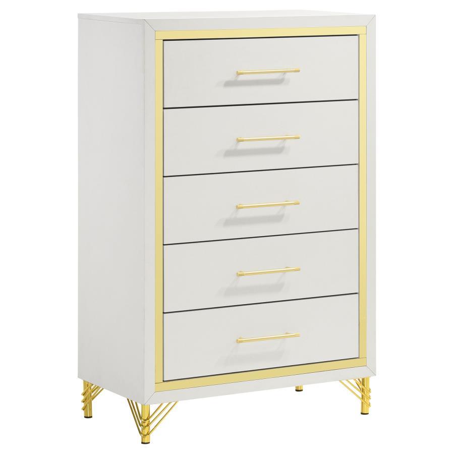 Lucia - 5 - Drawer Bedroom Chest Accent Chests by Coaster Fine Furniture - Walls Furniture & Mattress