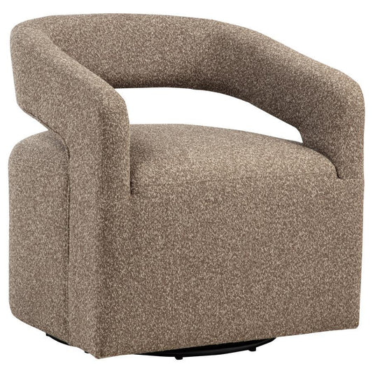 Westhill - Boucle Upholstered Swivel Accent Chair Swivel Chairs by Coaster Fine Furniture - Walls Furniture & Mattress