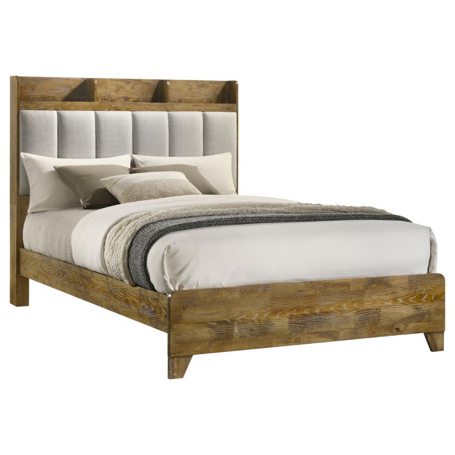 Henderson - Bookcase Panel Bed Upholstered Beds by Coaster Fine Furniture - Walls Furniture & Mattress