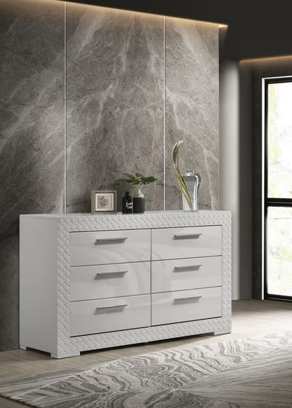 Ives - 6 - Drawer Dresser Dressers by Coaster Fine Furniture - Walls Furniture & Mattress