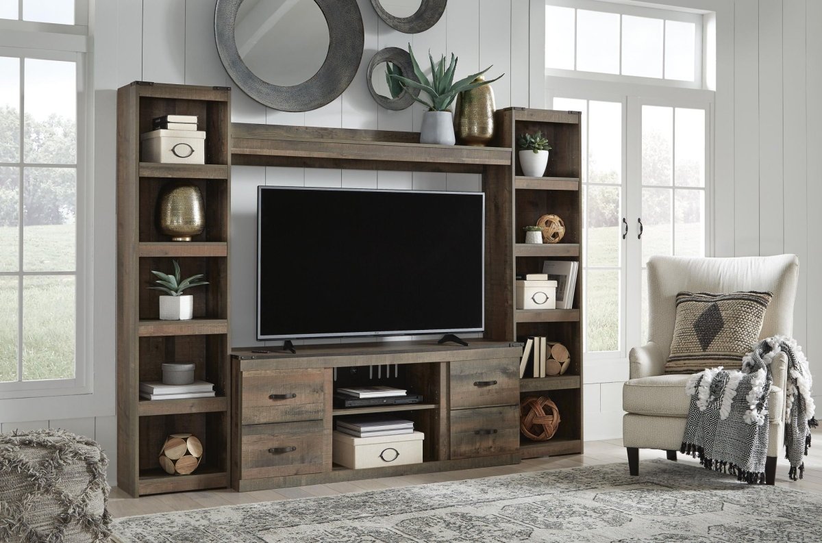 Trinell - 4-Piece Entertainment Center With 60" TV Stand Entertainment Centers by Signature Design by Ashley® - Walls Furniture & Mattress