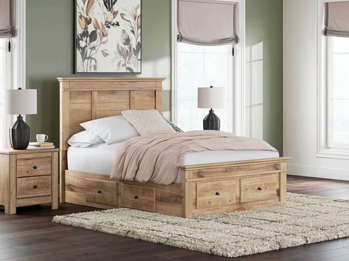 Makidern - Panel Storage Bed With 2 Under Bed Storage Units Storage Beds by Signature Design by Ashley® - Walls Furniture & Mattress