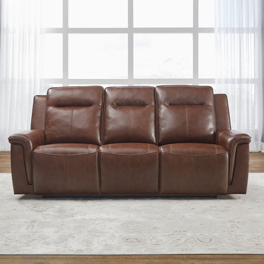 Avery - Sofa P2 - Cognac Reclining Sofas by Liberty Furniture - Walls Furniture & Mattress