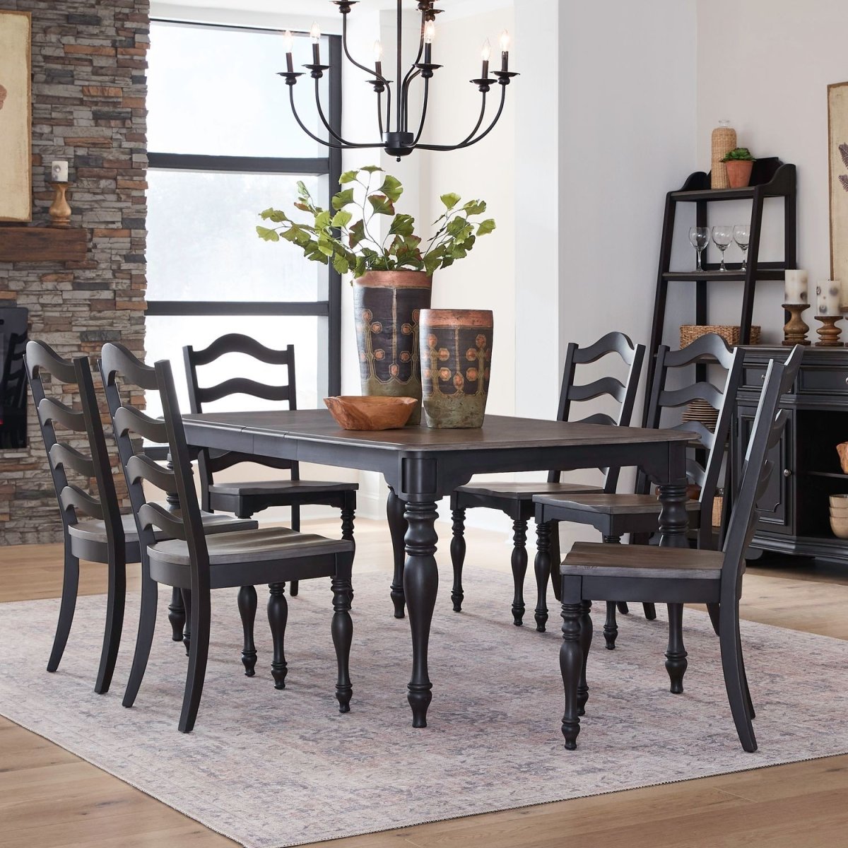 Magnolia Manor - Leg Table Set 5 Piece Dining Room Sets by Liberty Furniture - Walls Furniture & Mattress