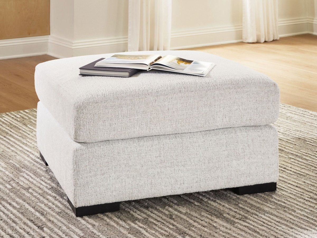 Misty - Lakes - Oversized Accent Ottoman - Chalk Accent Ottomans by Signature Design by Ashley® - Walls Furniture & Mattress