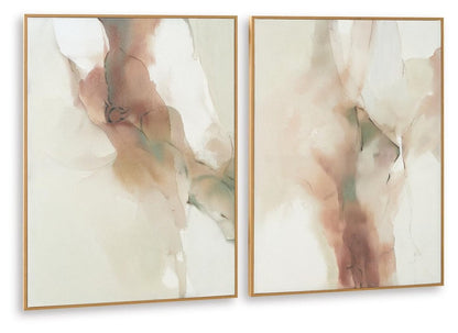 Brettwarth - Wall Art Set (Set of 2) - Green / Blue / Yellow Canvas Art Sets by Signature Design by Ashley® - Walls Furniture & Mattress
